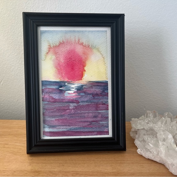 FIRE SUN Original 4”x6” Watercolor By Jessica Joy - Picture 6 of 6